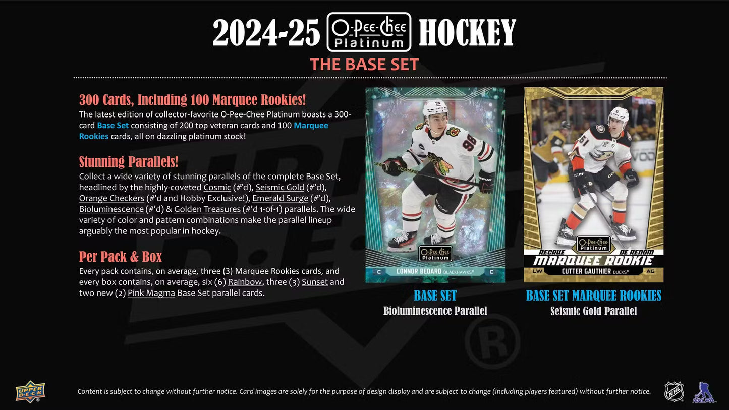 2024-25 Upper Deck O-Pee-Chee Platinum Hockey Hobby Box