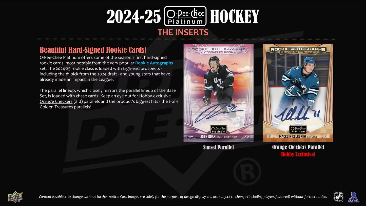 2024-25 Upper Deck O-Pee-Chee Platinum Hockey Hobby Box