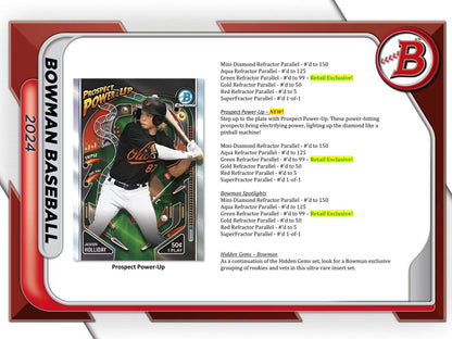 2024 Bowman Baseball 6 - Pack Blaster Value Box - Columbia Hobby - Sports Card Boxes - Toploaders - Card Savers