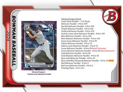 2024 Bowman Baseball 6 - Pack Blaster Value Box - Columbia Hobby - Sports Card Boxes - Toploaders - Card Savers