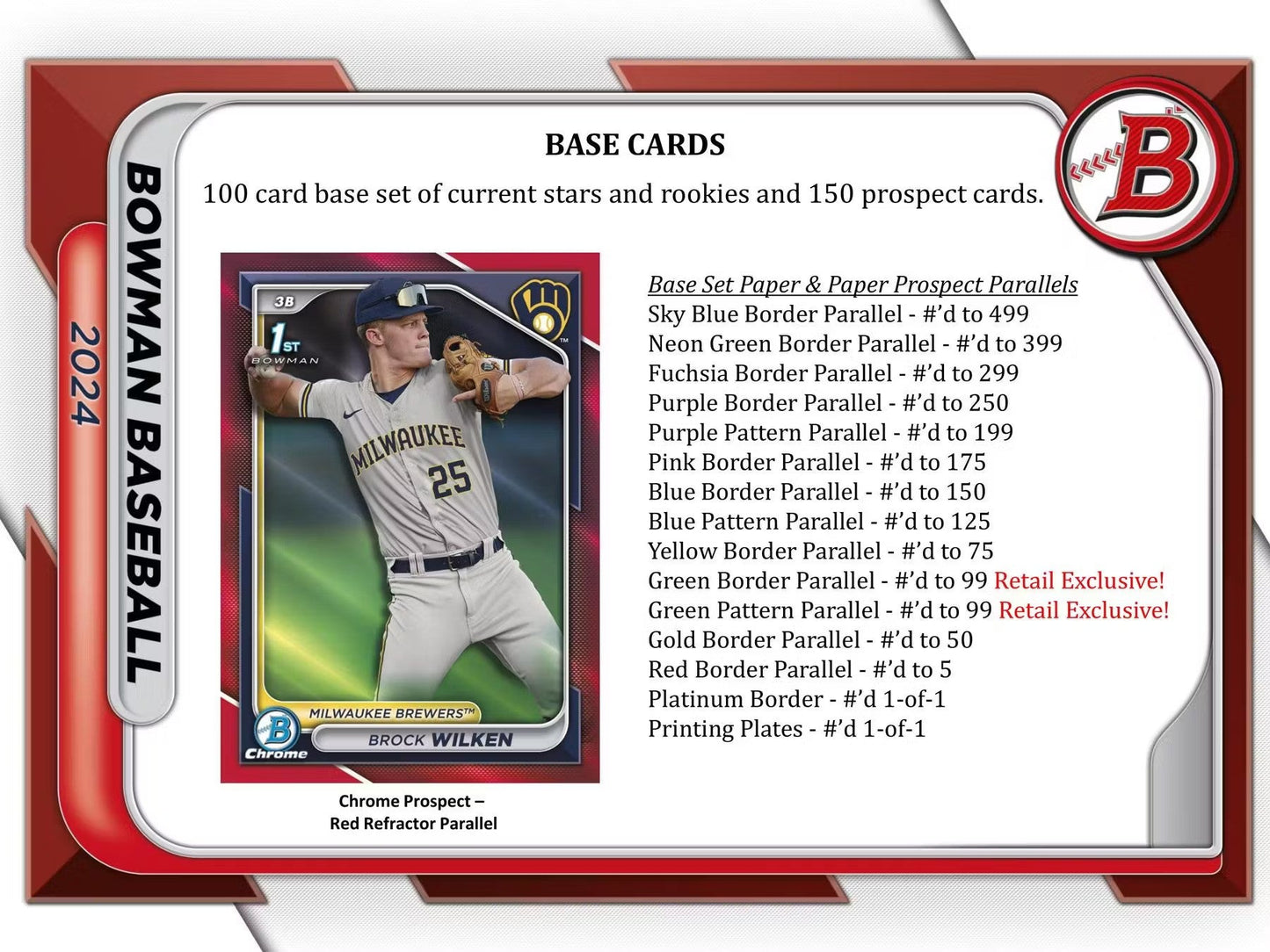 2024 Bowman Baseball 6 - Pack Blaster Value Box - Columbia Hobby - Sports Card Boxes - Toploaders - Card Savers