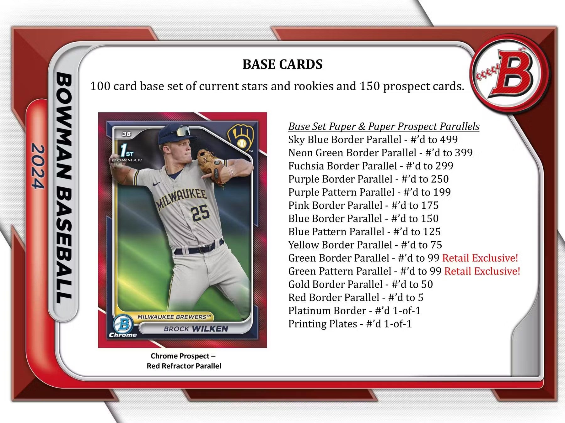 2024 Bowman Baseball 6 - Pack Blaster Value Box - Columbia Hobby - Sports Card Boxes - Toploaders - Card Savers