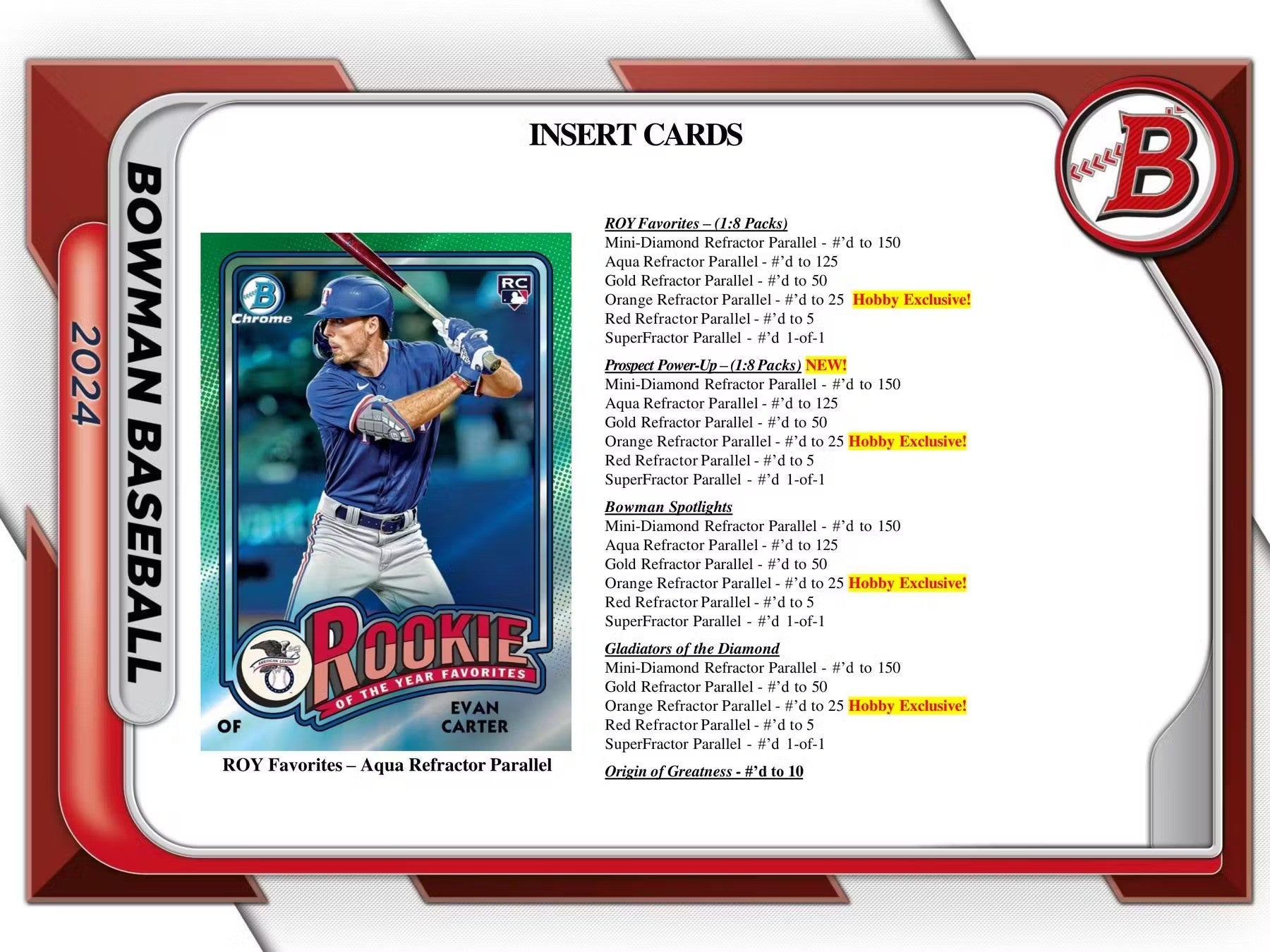 2024 Bowman Baseball HTA Hobby Jumbo Box - Columbia Hobby - Sports Card Boxes - Toploaders - Card Savers