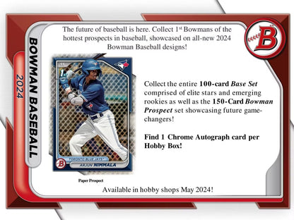 2024 Bowman Baseball HTA Hobby Jumbo Box - Columbia Hobby - Sports Card Boxes - Toploaders - Card Savers