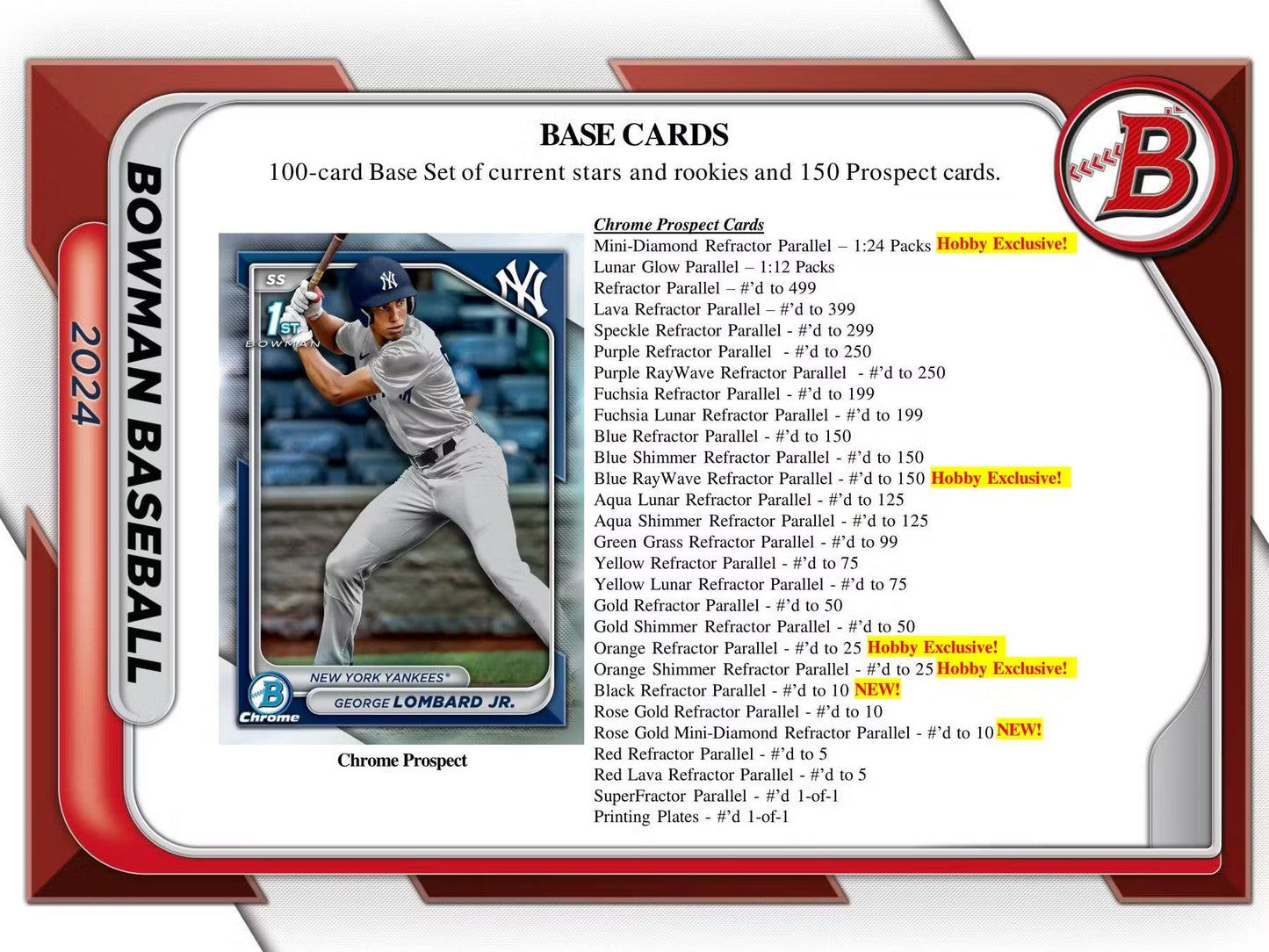 2024 Bowman Baseball HTA Hobby Jumbo Box - Columbia Hobby - Sports Card Boxes - Toploaders - Card Savers