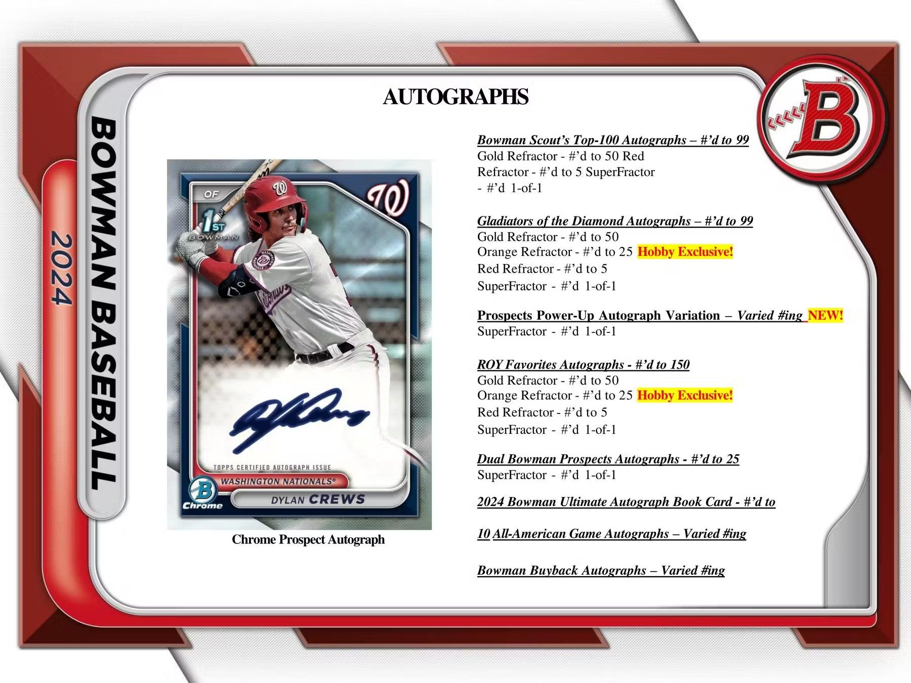 2024 Bowman Baseball HTA Hobby Jumbo Box - Columbia Hobby - Sports Card Boxes - Toploaders - Card Savers