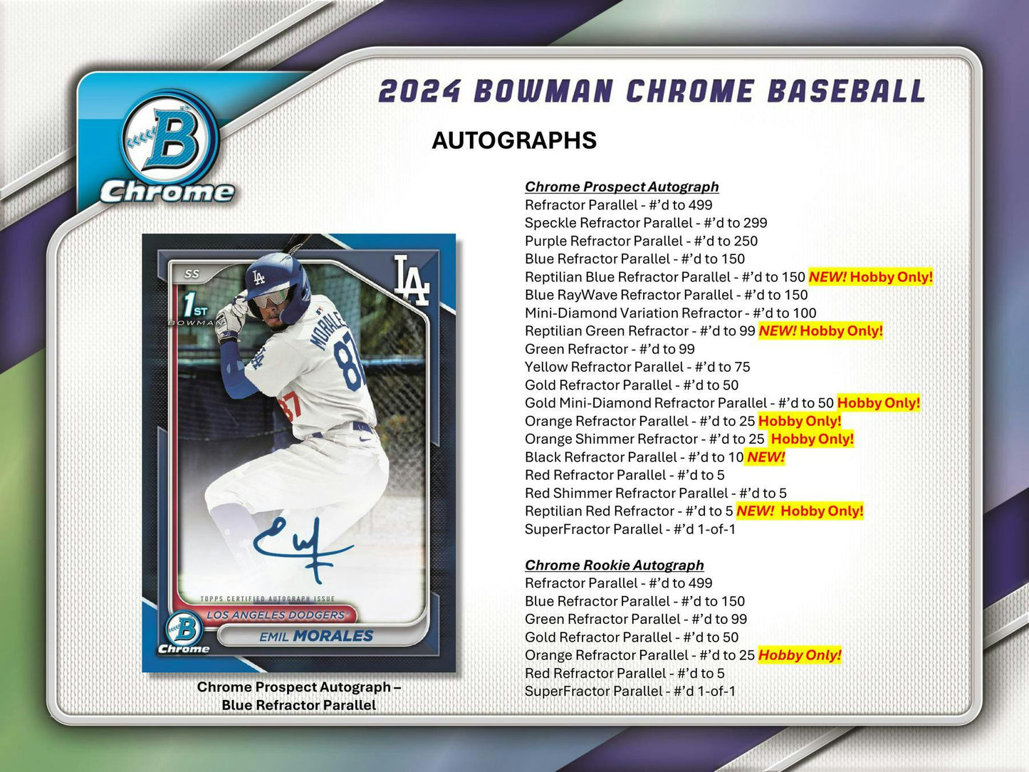 2024 Bowman Chrome Baseball Hobby Box - Columbia Hobby - Sports Card Boxes - Toploaders - Card Savers