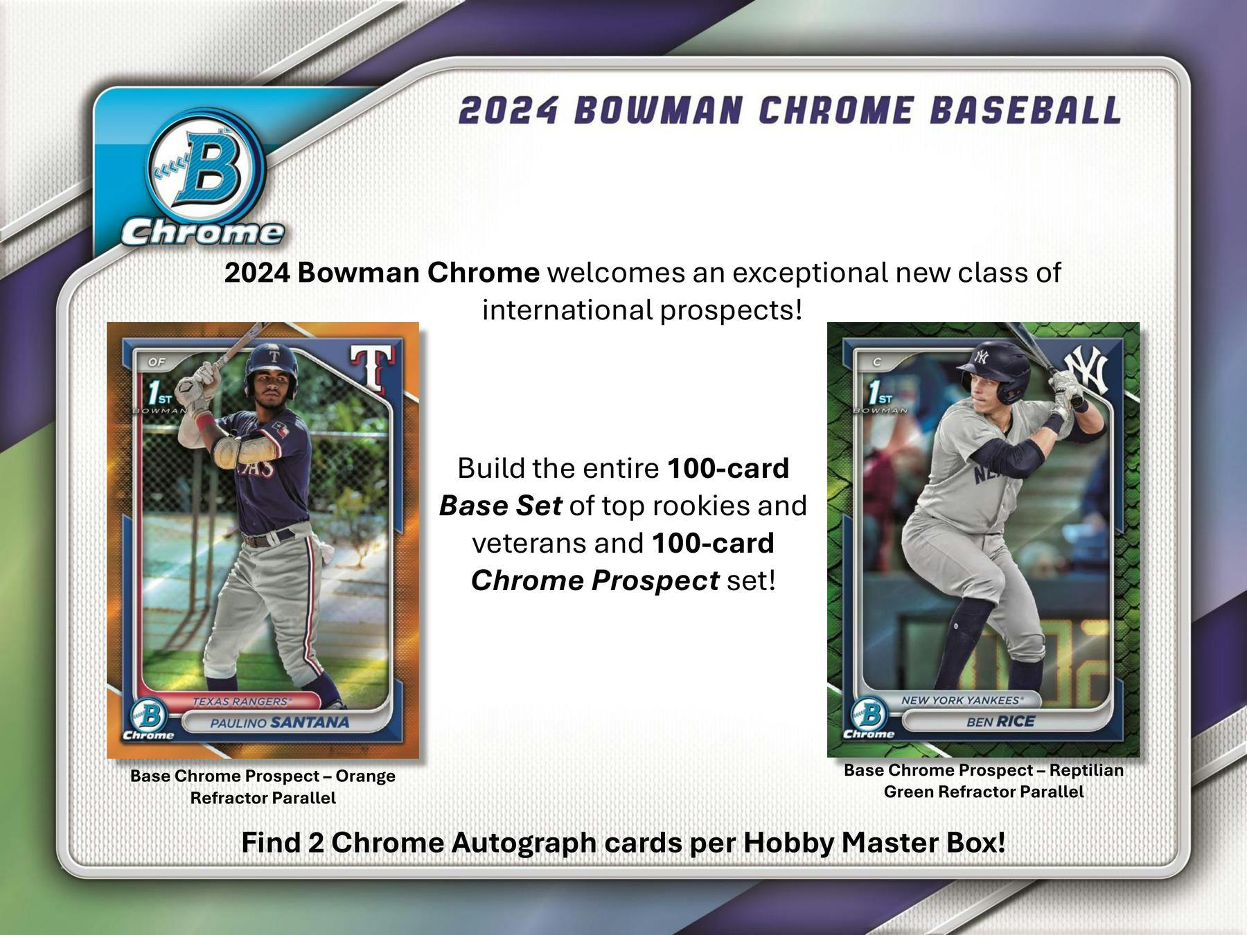 2024 Bowman Chrome Baseball Hobby Box - Columbia Hobby - Sports Card Boxes - Toploaders - Card Savers