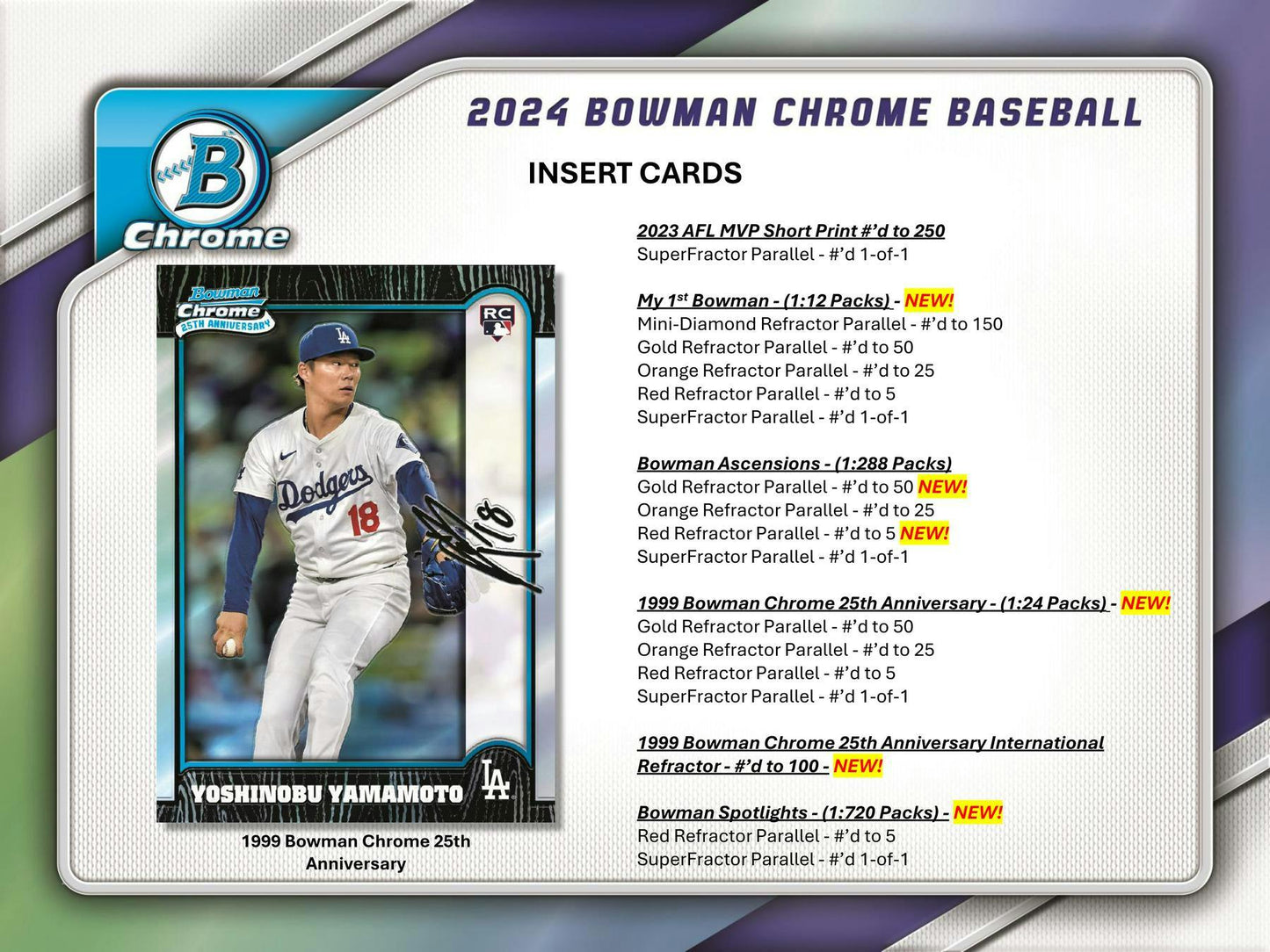 2024 Bowman Chrome Baseball Hobby Box - Columbia Hobby - Sports Card Boxes - Toploaders - Card Savers