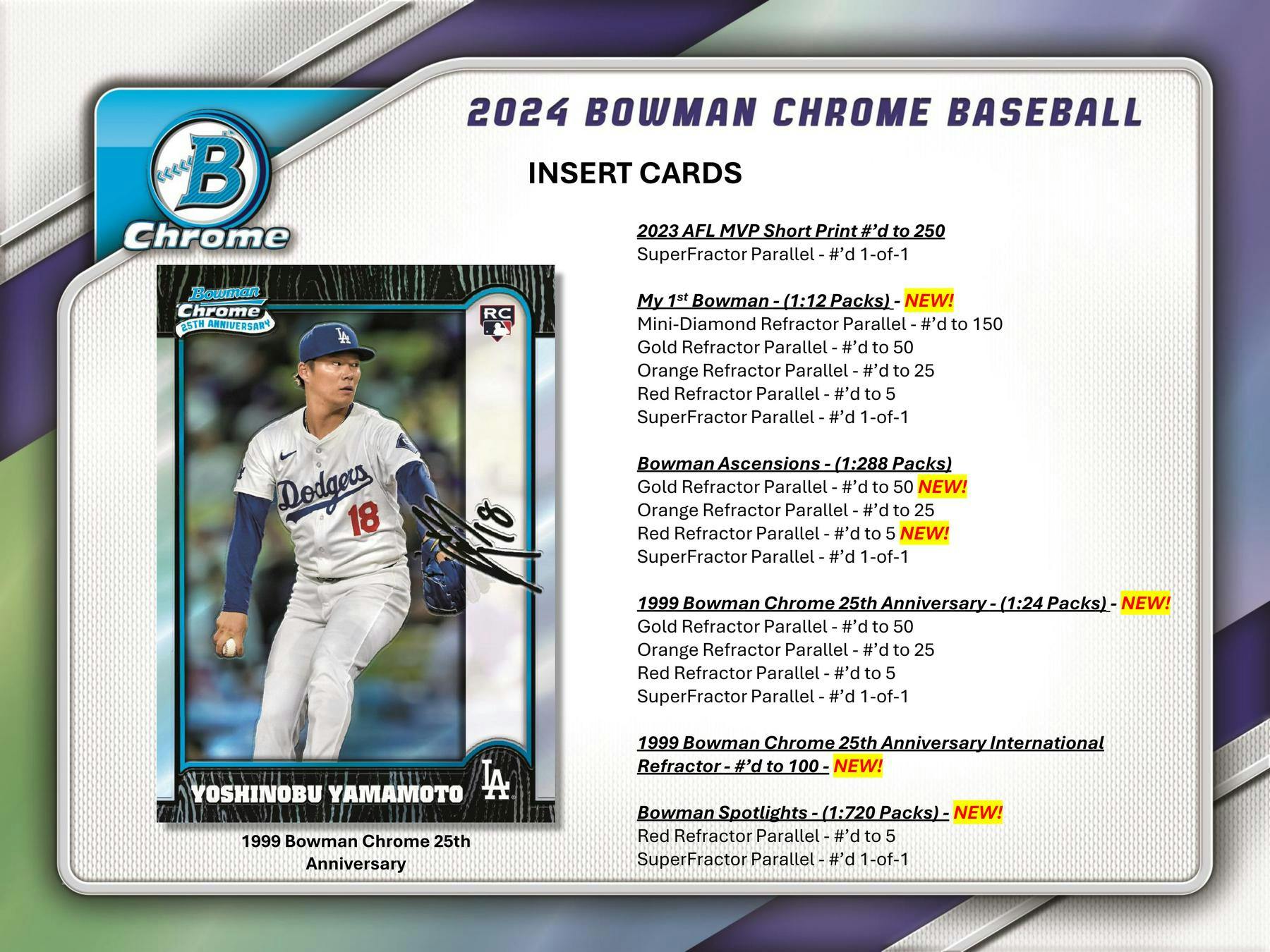2024 Bowman Chrome Baseball Hobby Box - Columbia Hobby - Sports Card Boxes - Toploaders - Card Savers