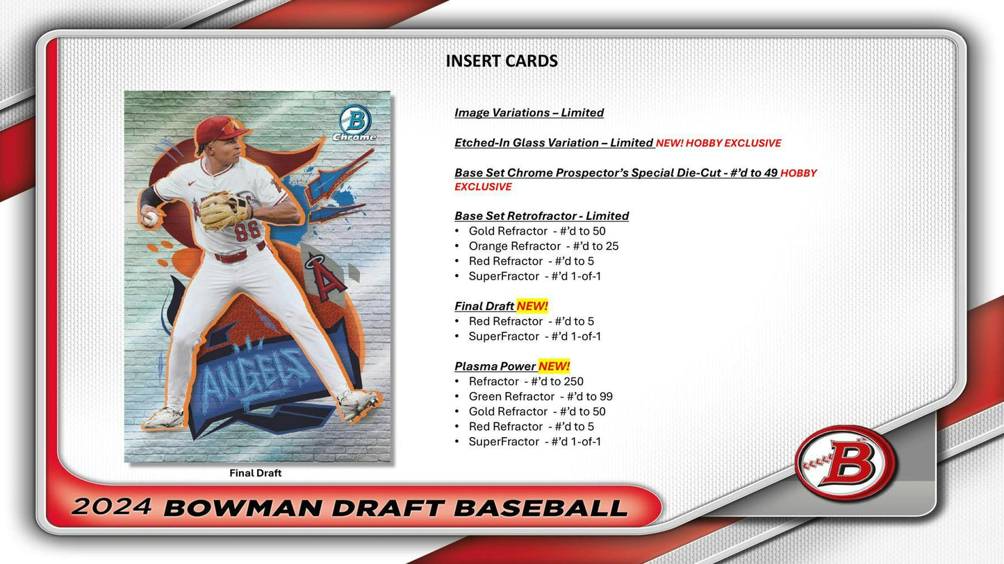 2024 Bowman Draft Baseball Hobby Jumbo Box - Columbia Hobby - Sports Card Boxes - Toploaders - Card Savers