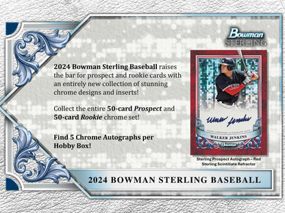 2024 Bowman Sterling Baseball Hobby Box - Columbia Hobby - Sports Card Boxes - Toploaders - Card Savers