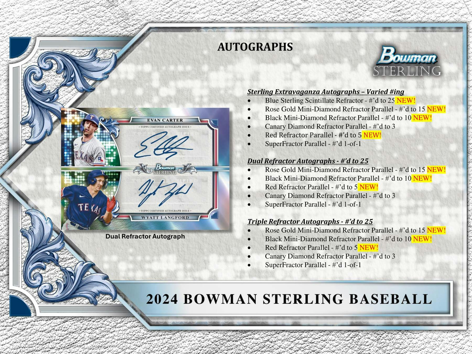 2024 Bowman Sterling Baseball Hobby Box - Columbia Hobby - Sports Card Boxes - Toploaders - Card Savers