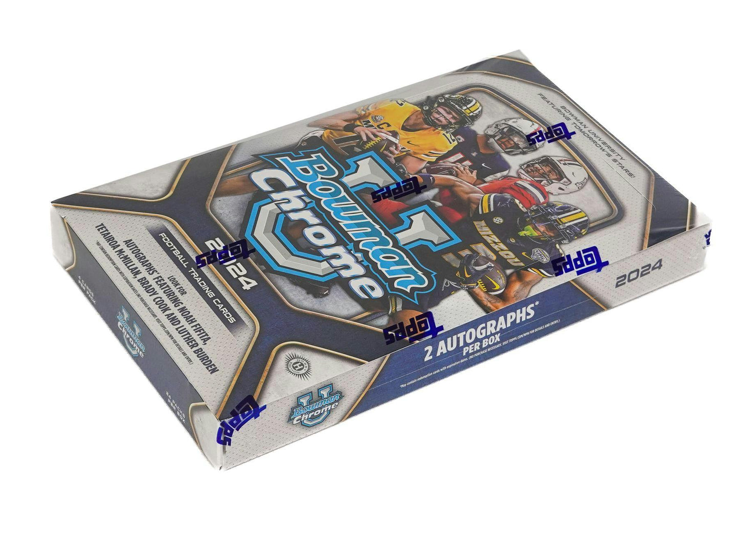 2024 Bowman University Chrome Football Hobby Box - Columbia Hobby - Sports Card Boxes - Toploaders - Card Savers