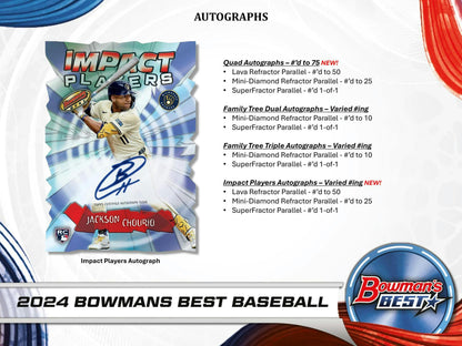 2024 Bowman's Best Baseball Hobby Box - Columbia Hobby - Sports Card Boxes - Toploaders - Card Savers