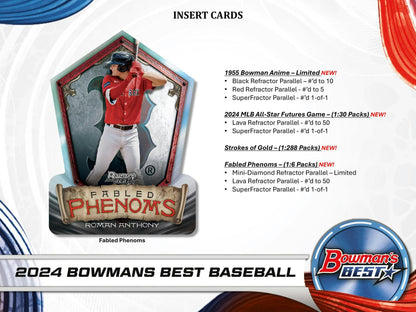 2024 Bowman's Best Baseball Hobby Box - Columbia Hobby - Sports Card Boxes - Toploaders - Card Savers