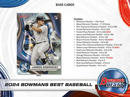 2024 Bowman's Best Baseball Hobby Box - Columbia Hobby - Sports Card Boxes - Toploaders - Card Savers
