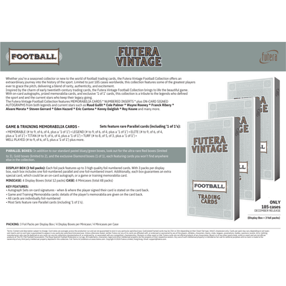 2024 Futera Vintage Football Soccer Hobby Box - Columbia Hobby - Sports Card Boxes - Toploaders - Card Savers