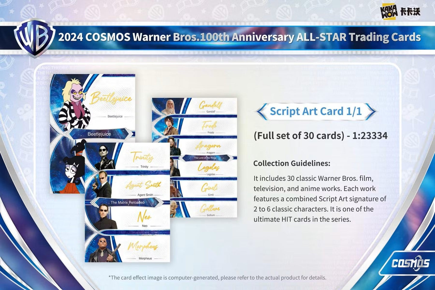 2024 Kakawow Cosmos Warner Brothers 100th Anniversary Trading Cards Hobby Box - Columbia Hobby - Sports Card Boxes - Toploaders - Card Savers