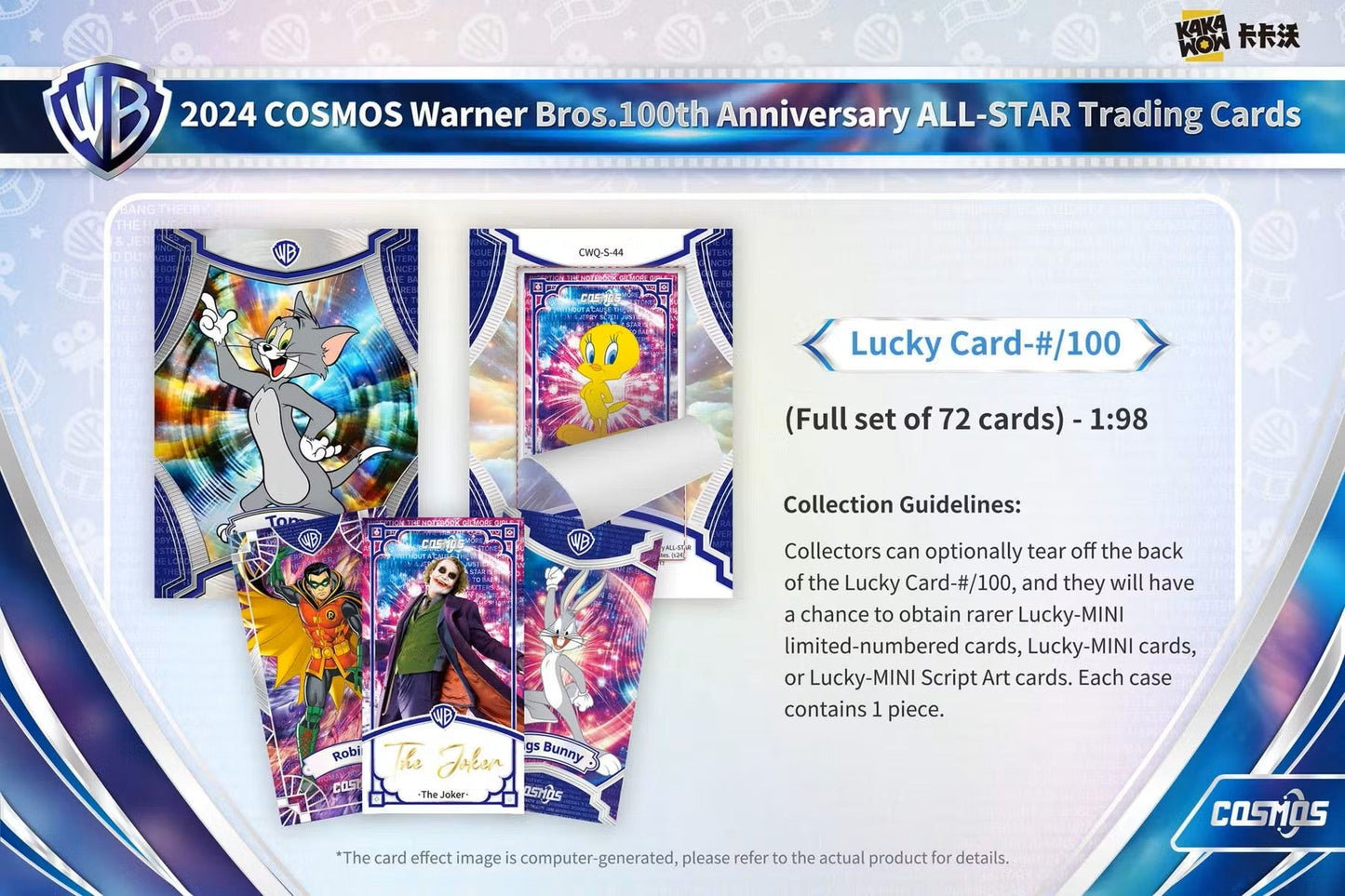 2024 Kakawow Cosmos Warner Brothers 100th Anniversary Trading Cards Hobby Box - Columbia Hobby - Sports Card Boxes - Toploaders - Card Savers