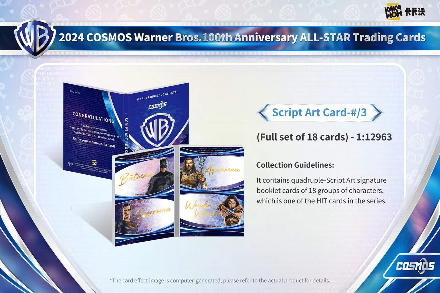 2024 Kakawow Cosmos Warner Brothers 100th Anniversary Trading Cards Hobby Box - Columbia Hobby - Sports Card Boxes - Toploaders - Card Savers