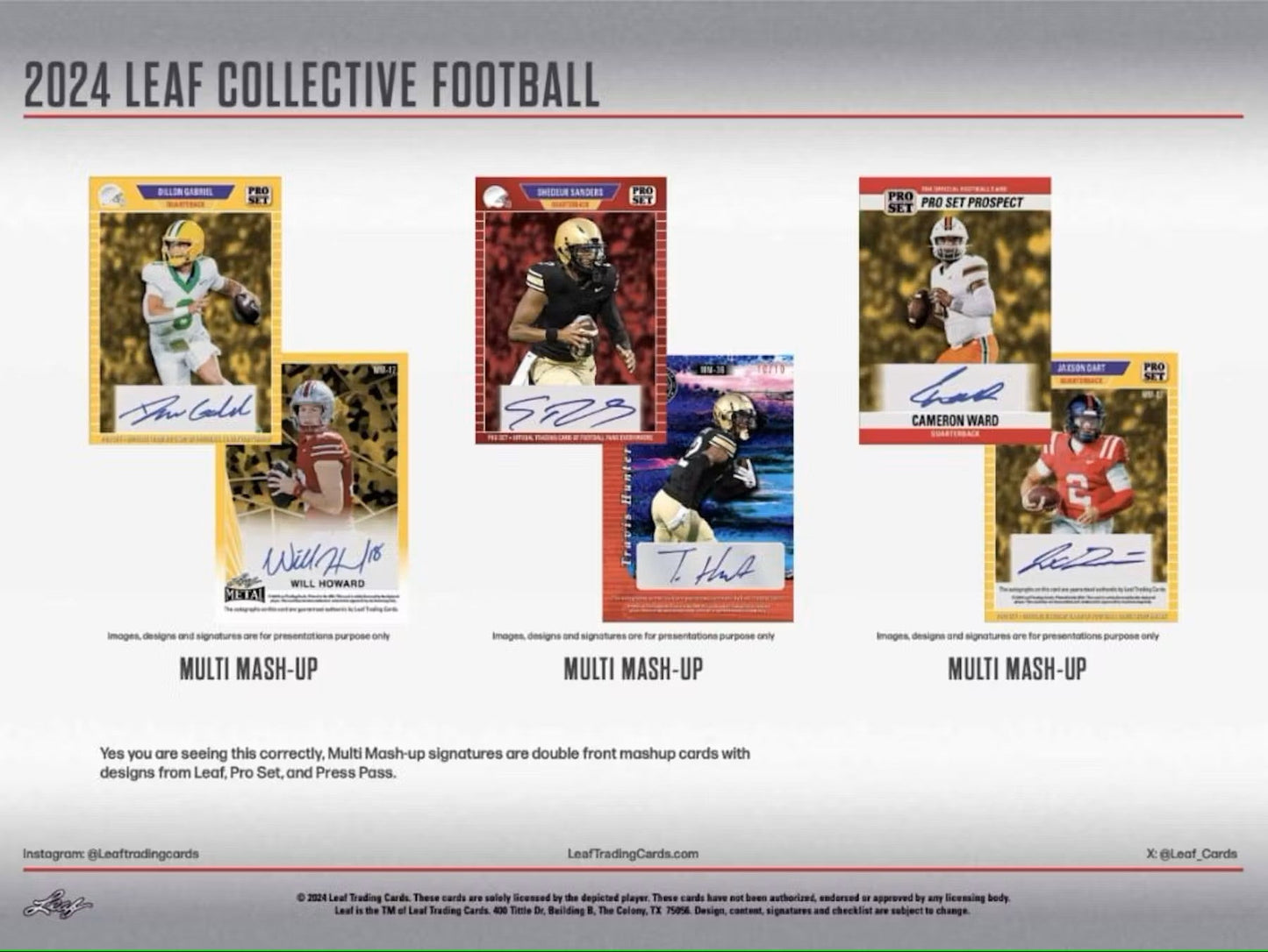 2024 Leaf Collective Football Hobby Box - Columbia Hobby - Sports Card Boxes - Toploaders - Card Savers