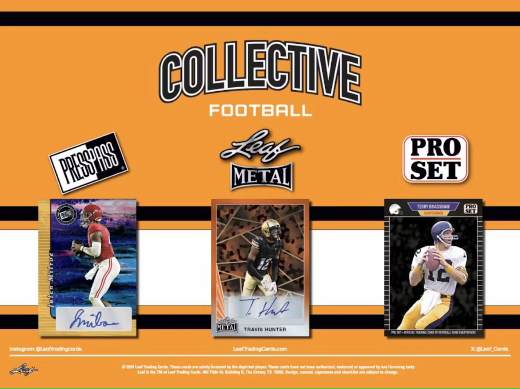 2024 Leaf Collective Football Hobby Box - Columbia Hobby - Sports Card Boxes - Toploaders - Card Savers