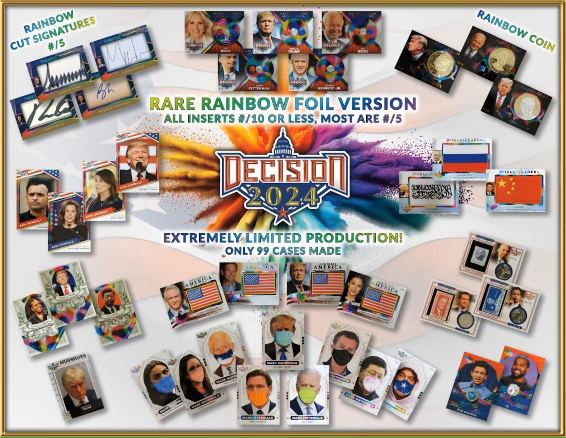 2024 Leaf Decision Rare Rainbow Foil Version Hobby Box - Columbia Hobby - Sports Card Boxes - Toploaders - Card Savers