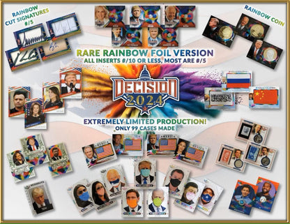 2024 Leaf Decision Rare Rainbow Foil Version Hobby Box - Columbia Hobby - Sports Card Boxes - Toploaders - Card Savers