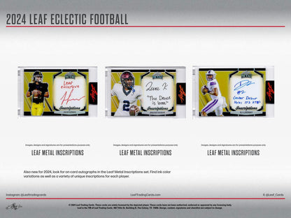 2024 Leaf Eclectic Football Hobby Box - Columbia Hobby - Sports Card Boxes - Toploaders - Card Savers