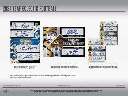 2024 Leaf Eclectic Football Hobby Box - Columbia Hobby - Sports Card Boxes - Toploaders - Card Savers
