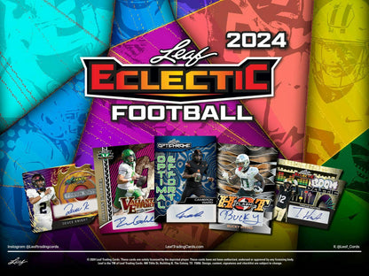 2024 Leaf Eclectic Football Jumbo Box - Columbia Hobby - Sports Card Boxes - Toploaders - Card Savers