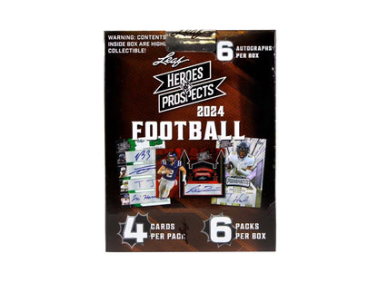 2024 Leaf Heroes & Prospects Football Hobby Box - Columbia Hobby - Sports Card Boxes - Toploaders - Card Savers