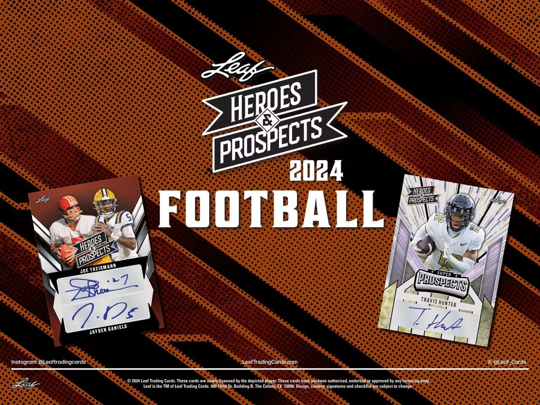 2024 Leaf Heroes & Prospects Football Hobby Box - Columbia Hobby - Sports Card Boxes - Toploaders - Card Savers