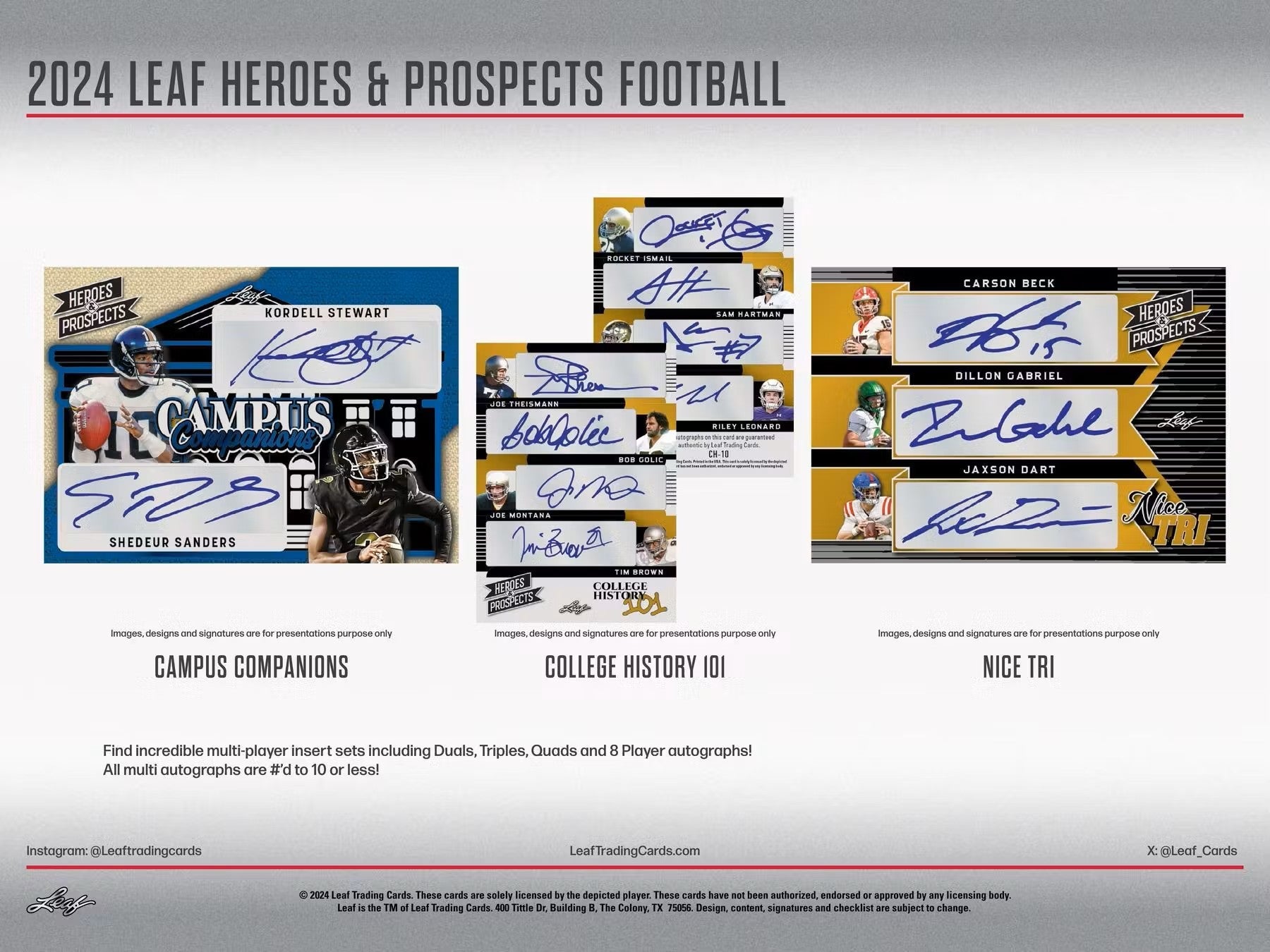 2024 Leaf Heroes & Prospects Football Hobby Jumbo Box - Columbia Hobby - Sports Card Boxes - Toploaders - Card Savers