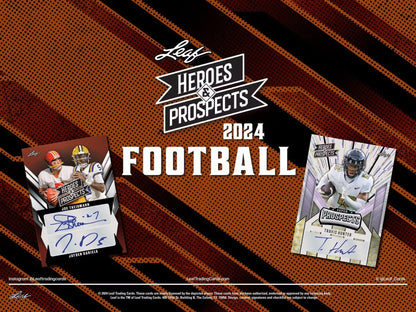2024 Leaf Heroes & Prospects Football Hobby Jumbo Box - Columbia Hobby - Sports Card Boxes - Toploaders - Card Savers