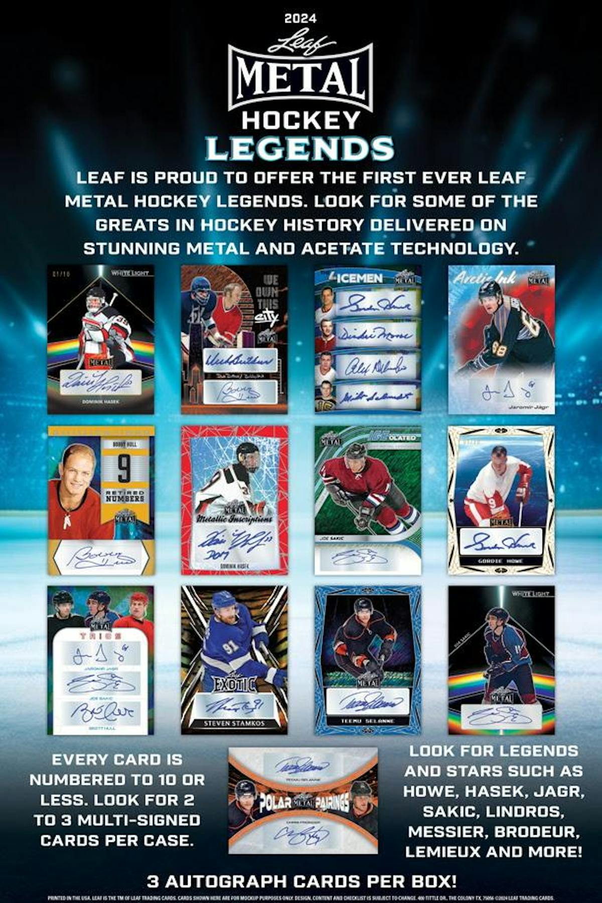 2024 Leaf Metal Hockey Legends - Columbia Hobby - Sports Card Boxes - Toploaders - Card Savers