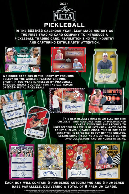 2024 Leaf Metal Pickle Ball Hobby Box - Columbia Hobby - Sports Card Boxes - Toploaders - Card Savers