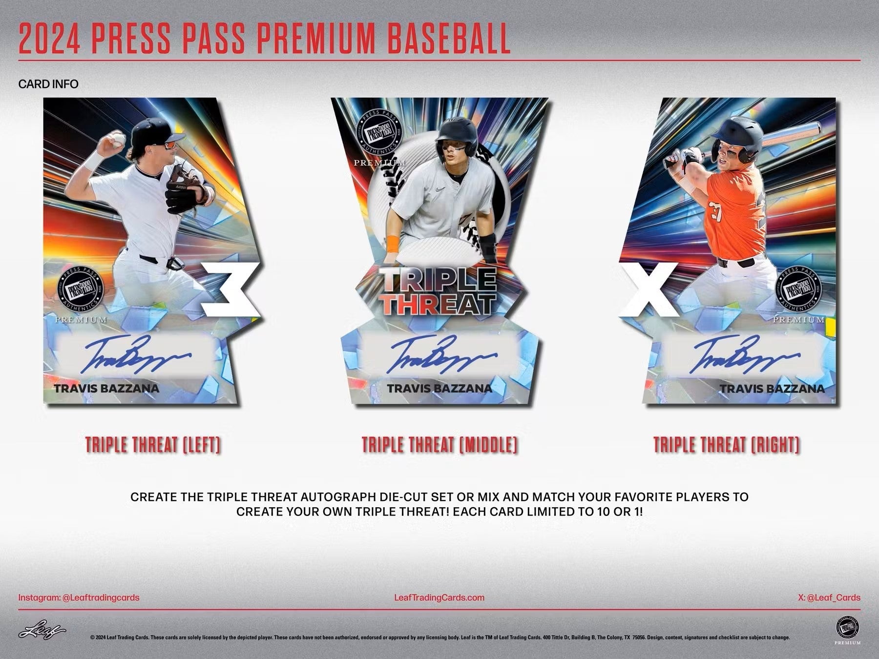 2024 Leaf Press Pass Premium Baseball Hobby Box - Columbia Hobby - Sports Card Boxes - Toploaders - Card Savers