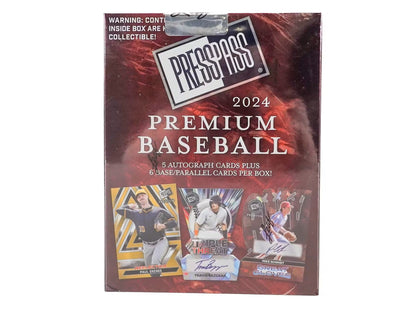 2024 Leaf Press Pass Premium Baseball Hobby Box - Columbia Hobby - Sports Card Boxes - Toploaders - Card Savers