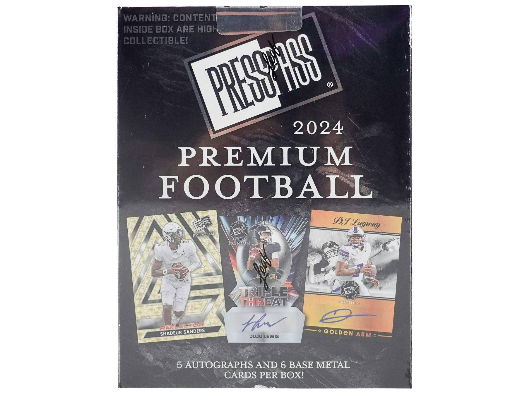 2024 Leaf Press Pass Premium Football Hobby - Columbia Hobby - Sports Card Boxes - Toploaders - Card Savers