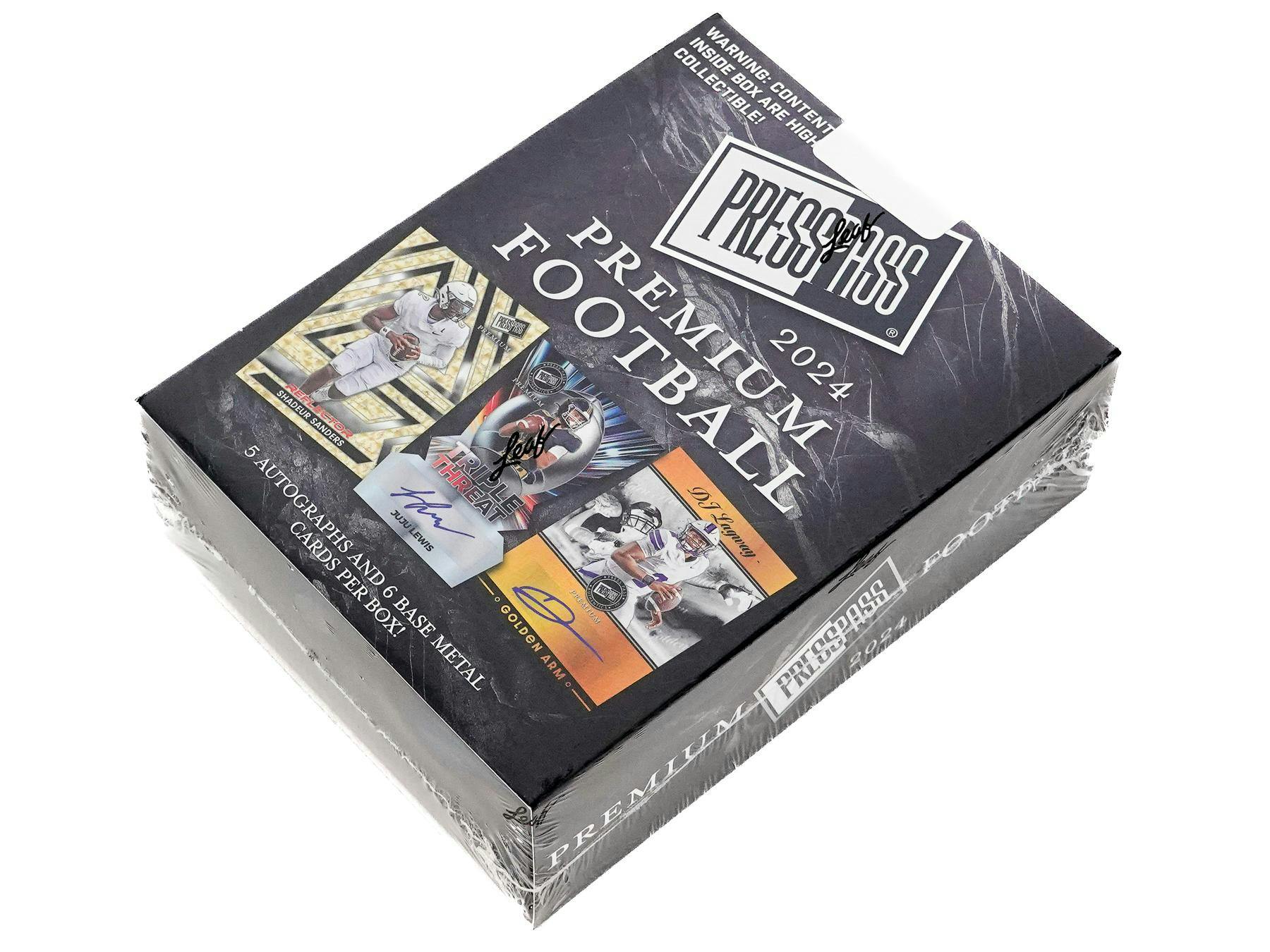 2024 Leaf Press Pass Premium Football Hobby - Columbia Hobby - Sports Card Boxes - Toploaders - Card Savers