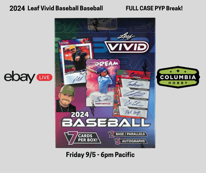 2024 Leaf Vivid Baseball Hobby Box - Columbia Hobby - Sports Card Boxes - Toploaders - Card Savers
