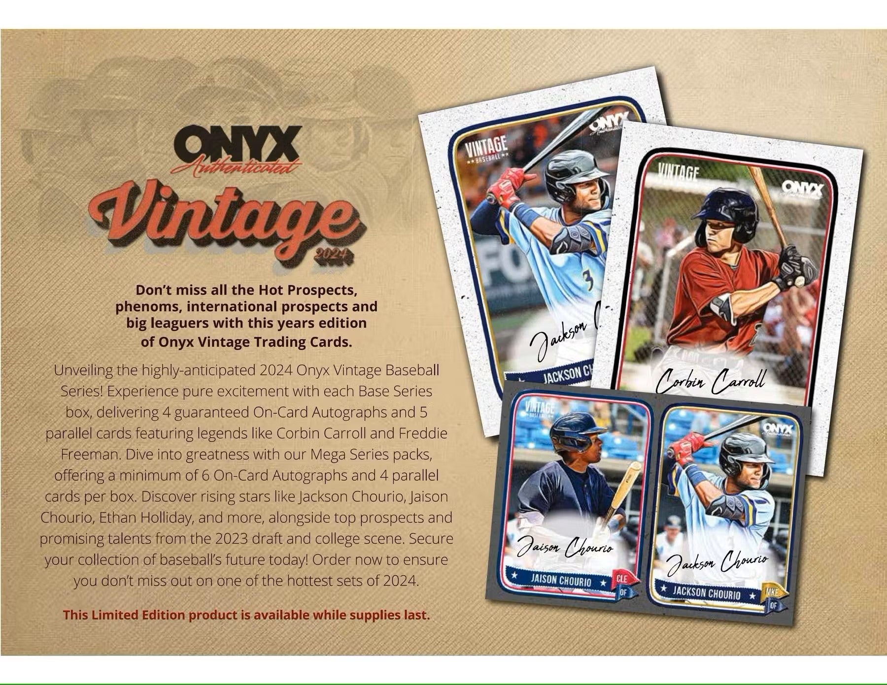 2024 Onyx Vintage Mega Series Baseball Hobby Box - Columbia Hobby - Sports Card Boxes - Toploaders - Card Savers