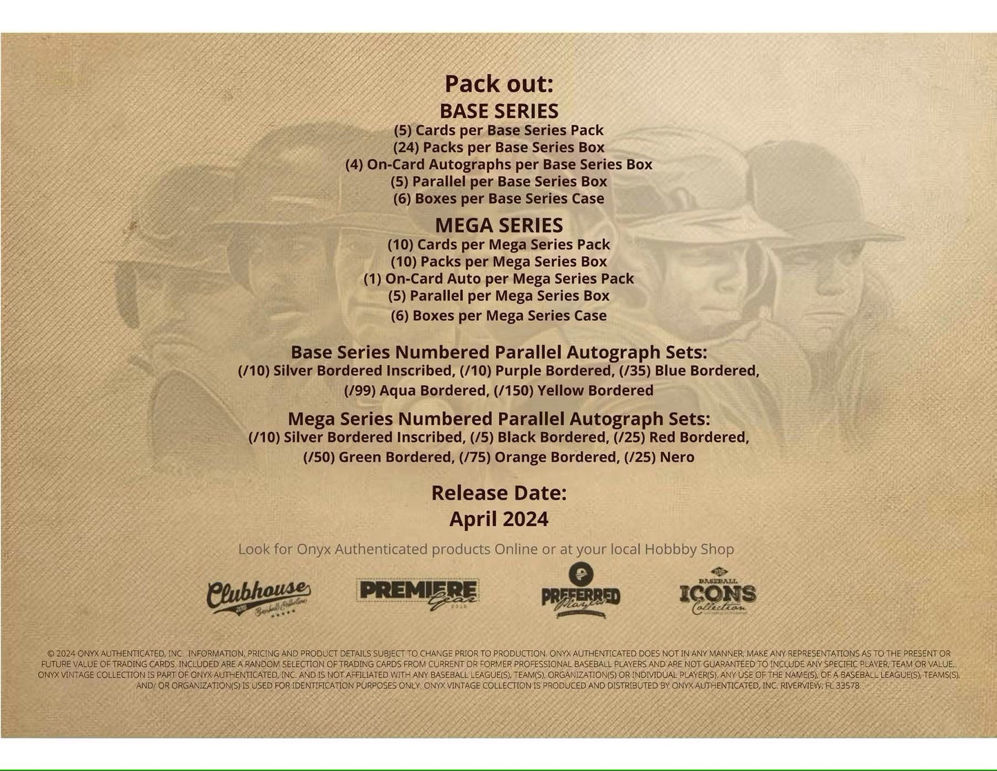 2024 Onyx Vintage Mega Series Baseball Hobby Box - Columbia Hobby - Sports Card Boxes - Toploaders - Card Savers