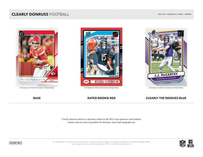 2024 Panini Clearly Donruss Football Hobby Box - Columbia Hobby - Sports Card Boxes - Toploaders - Card Savers