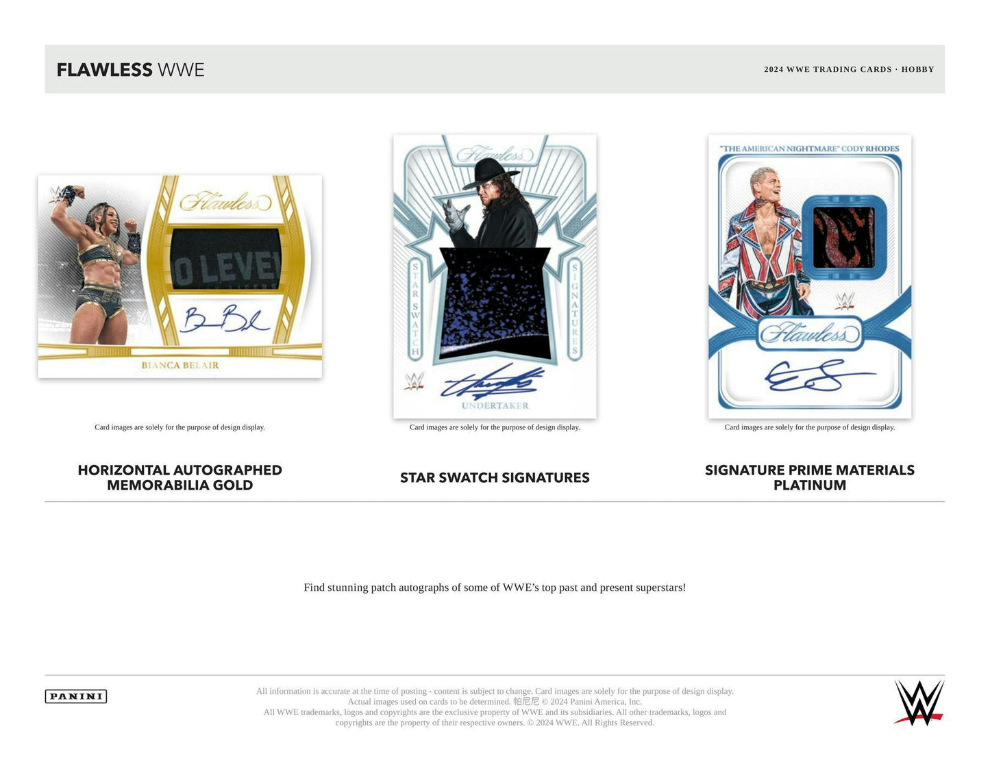 2024 Panini Flawless WWE Wrestling Hobby Box - Columbia Hobby - Sports Card Boxes - Toploaders - Card Savers