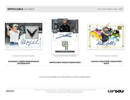 2024 Panini Impeccable LIV Golf Hobby Box - Columbia Hobby - Sports Card Boxes - Toploaders - Card Savers