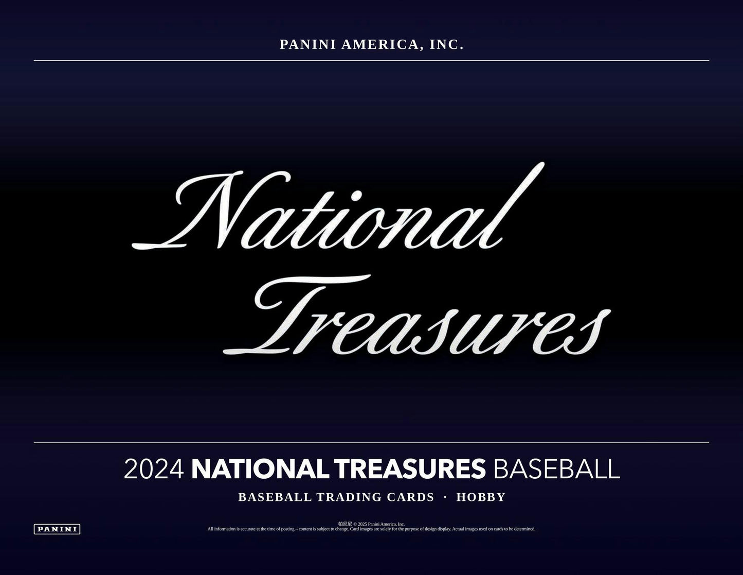 2024 Panini National Treasures Baseball Hobby Box - Columbia Hobby - Sports Card Boxes - Toploaders - Card Savers