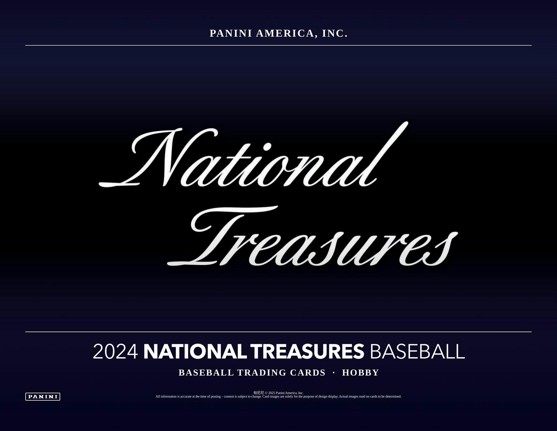 2024 Panini National Treasures Baseball Hobby Box - Columbia Hobby - Sports Card Boxes - Toploaders - Card Savers